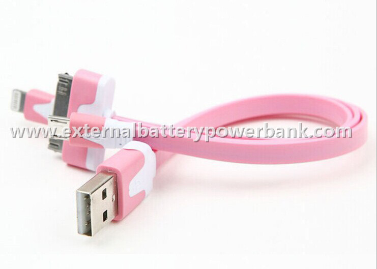 Ζωηρόχρωμα 3 σε 1 καλώδιο μεταφοράς δεδομένων καλωδίων USB USB για το iphone/τη Samsung