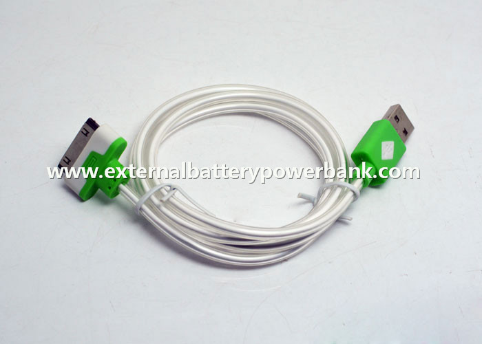 λάμποντας καλώδιο μεταφοράς δεδομένων 100cm USB με το πράσινο φως για iPhone4/4S/iPad1/iPad2