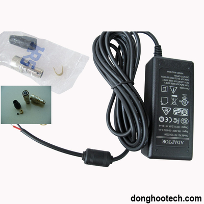 Μαύρο/γκρίζο συνεχές ρεύμα 6pin Hr10A-7p-6s προσαρμοστών παροχής ηλεκτρικού ρεύματος καμερών μετατροπής 12V (73)