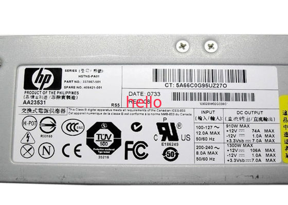 Compaq 337867-001 παροχές ηλεκτρικού ρεύματος κεντρικών υπολογιστών 1300W HP με τον ενεργό ανεμιστήρα