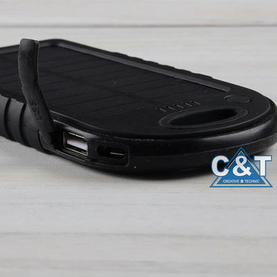 Διπλή USB τράπεζα δύναμης λιμένων εφεδρική, εφεδρική εξωτερική μπαταρία ηλιακού πλαισίου 5000mAh